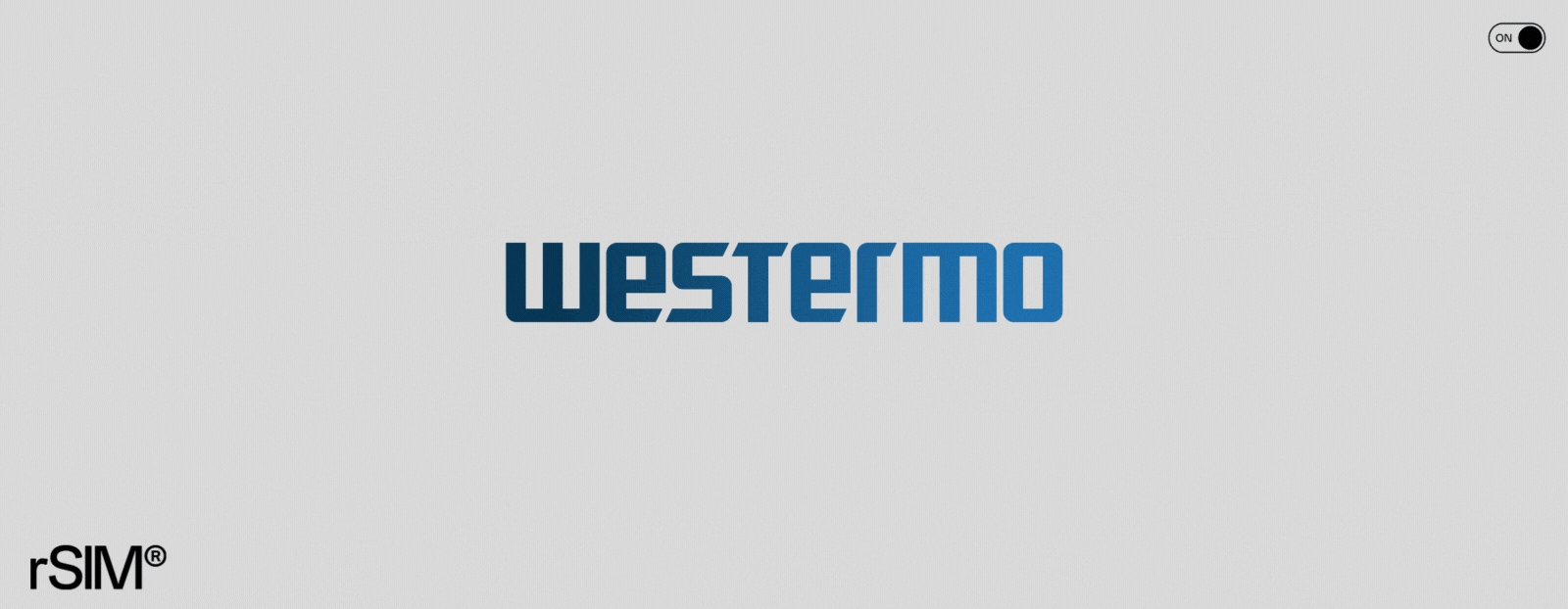 Westermo, CSL and rSIM logos moving across the grey background.