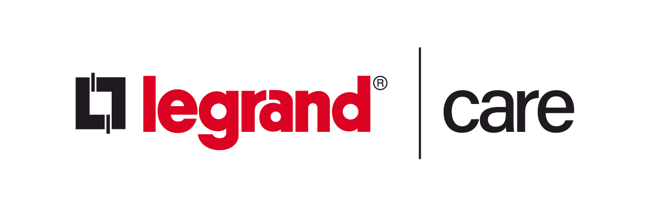 Legrand care logo red and black