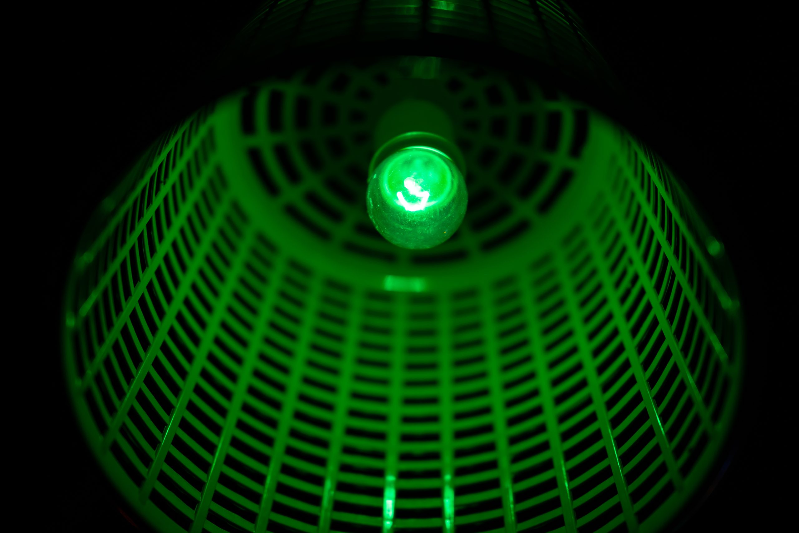 utility lamp to light on dark night background